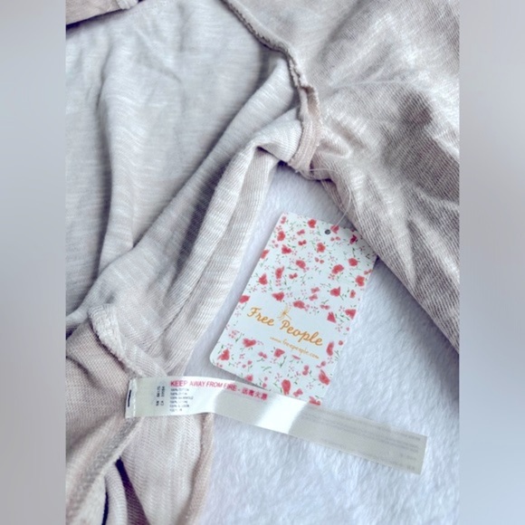 NWT! Free People Beach size XS/S Cocoon cowlneck pullover long sleeve in oatmeal - Picture 10 of 13